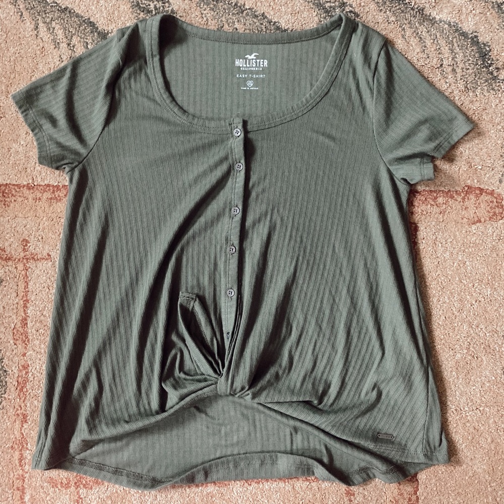 hollister easy t-shirt tie up